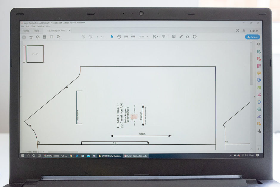 Tips for using pdf sewing patterns on a projector – Craftstorming